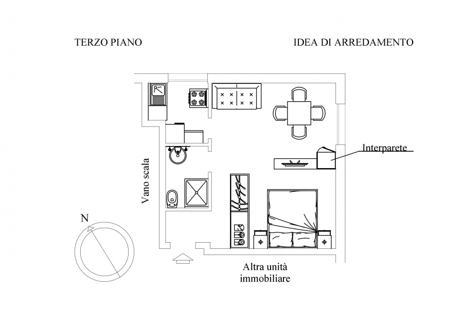 Planimetria idea di arredo